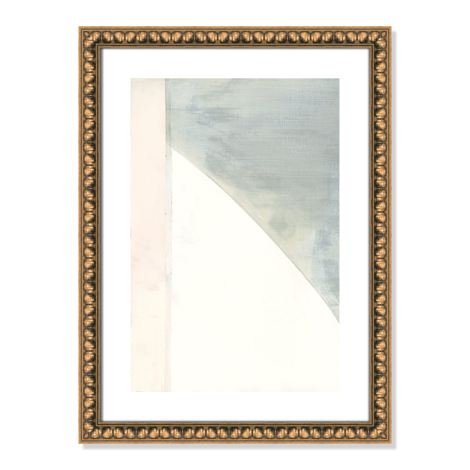 In Neutral I - Painting Print, Gold Bead Framed Paper, 23" H x 17" W x 1.13" D