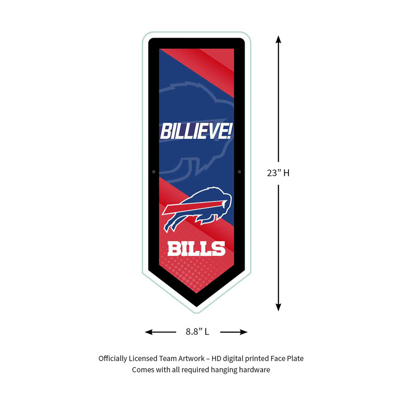 Plaque murale lumineuse NFL, Buffalo Bills