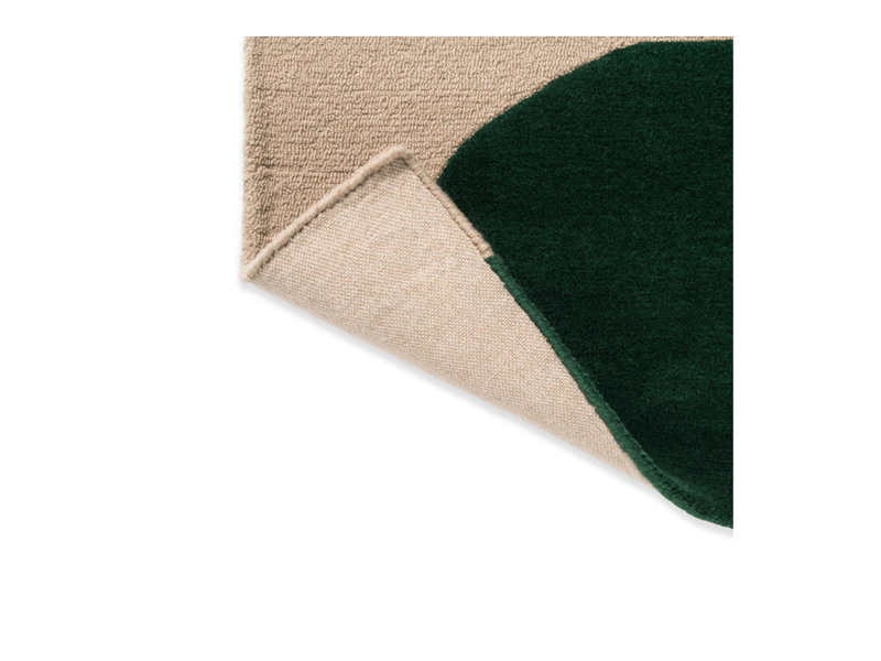 Hand Tufted Geometric Area Rug in Green