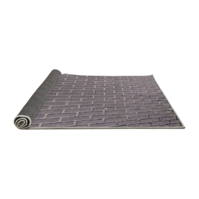 Tapis gris tissé à la machine, Rond 6 pi