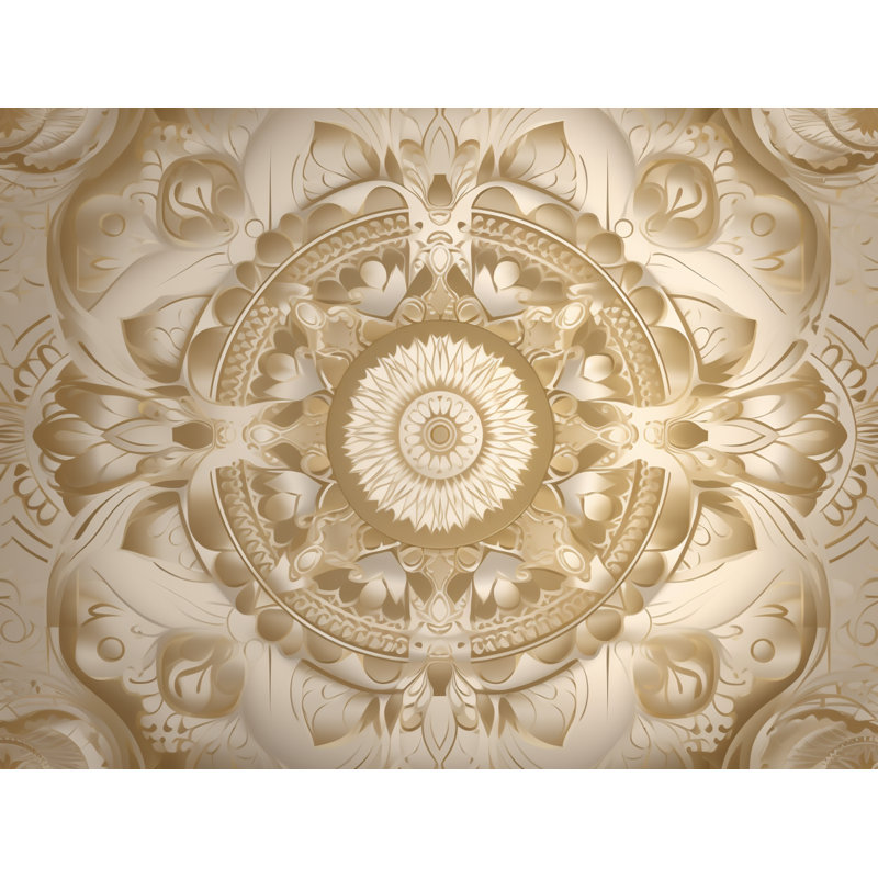 Checkered Fleece Blanket, Throw, Floral, Tan