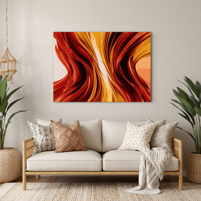 Gradient abstrait 2, art mural en métal brun