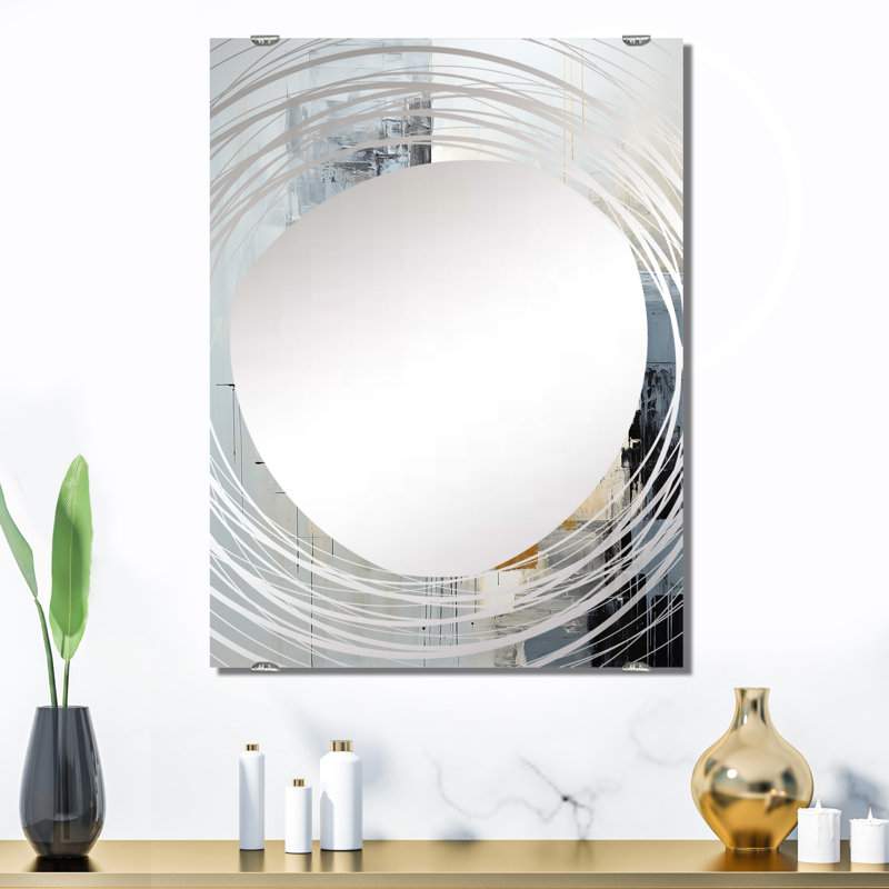 Victoriano - Miroirs muraux décoratifs à collage abstrait MIR131639, 32 po x 24 po
