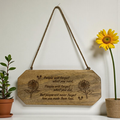 Plaque murale «How You Made Them Feel» - Naturel