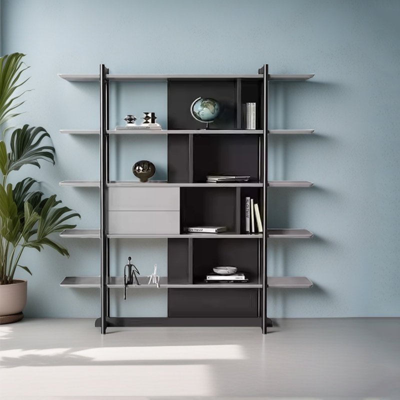 Bibliothèque simple de style italien, (6 tablettes) 180 cm (H) x 120 cm (L) x 40 cm (P)