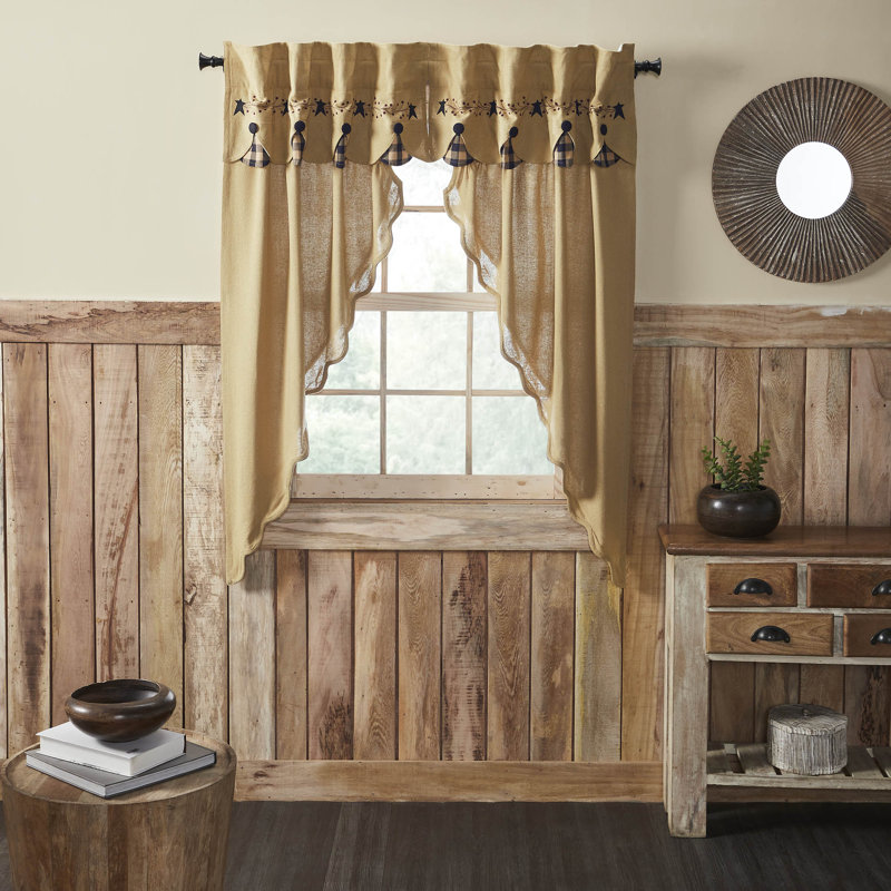 Leedom 100% Cotton Room Darkening Curtain Pair