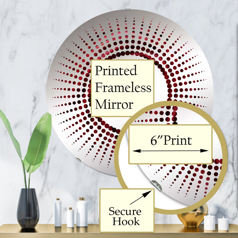 Wall Mirror, Drinkware Green Traditional, 24" x 24", Red Winding Wonder 