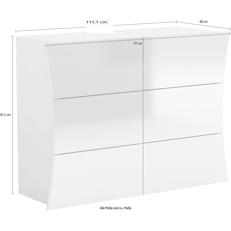 Steller 111.1cm W 6 - Drawer Chest of Drawers