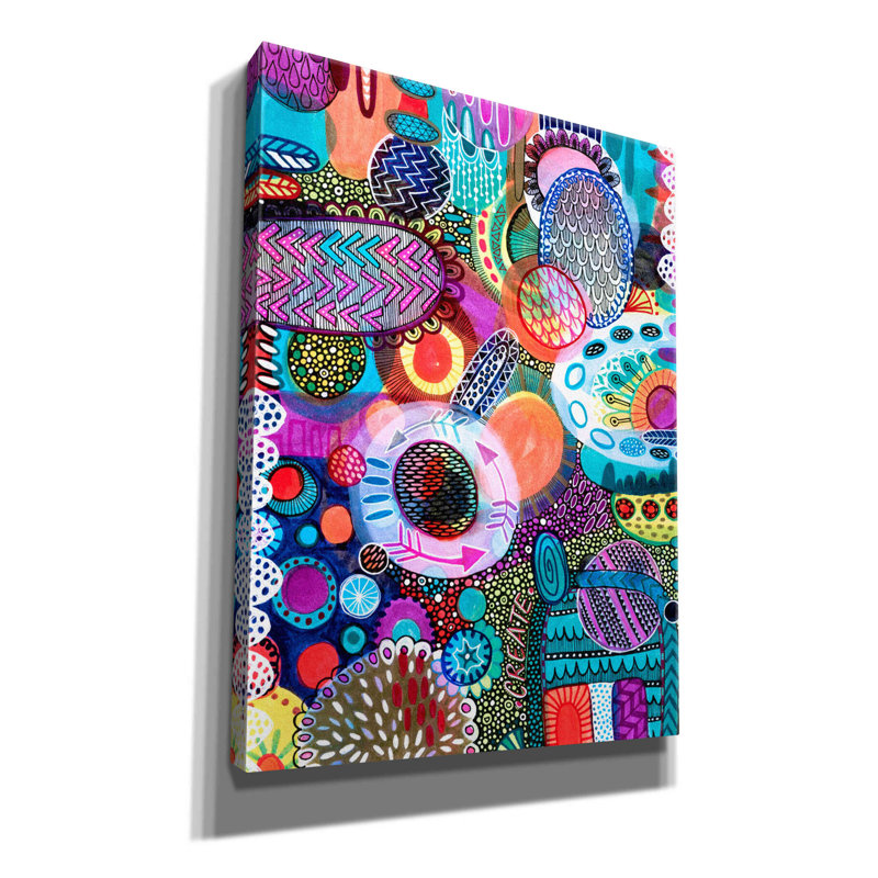 «Création» par Hello Angel, estampe numérique sur toile, H 54 po x l 40 po x P 1,5 po