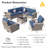 Dzion Outdoor Wicker 7 Person Seating Group With Cushions-2083629256-2105228050