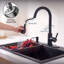 Robinet de cuisine rétractable à poignée simple avec accessoires-59881653