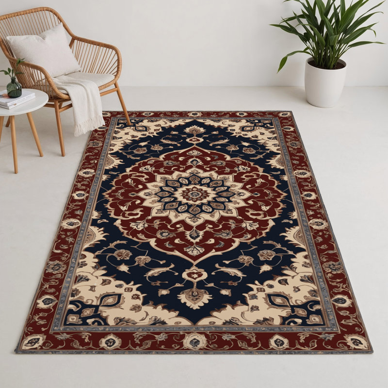 Tapis d'intérieur et d'extérieur brun Persian, Rectangle 5 pi x 7 pi