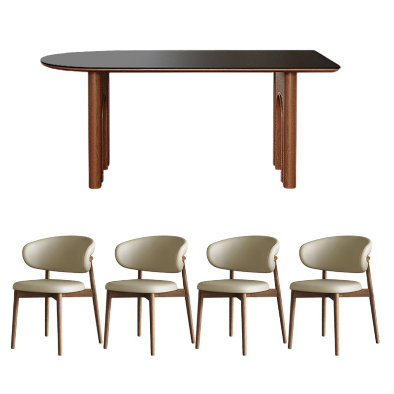 French style retro simple dining table sets, 29.5"H x 70.9"L x 31.5"W