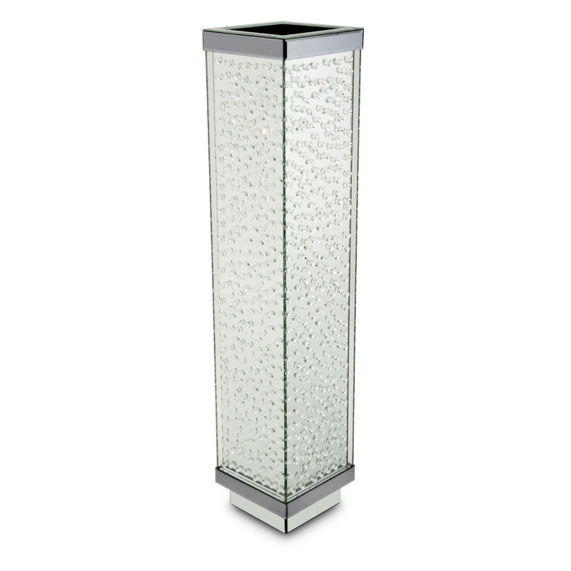 Vase de plancher en verre Montréal, H 44,25 po x l 9,5 po x P 9,5 po