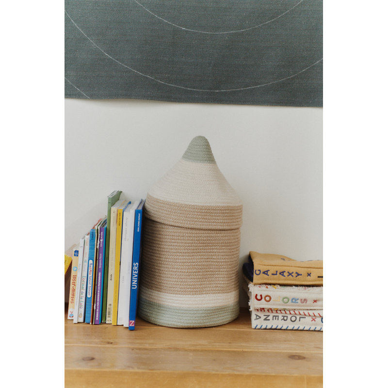 Panier en composite Lorena Canals, Bleu / beige / brun