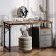Metal Base Computer Desk with Power Outlet-402340376
