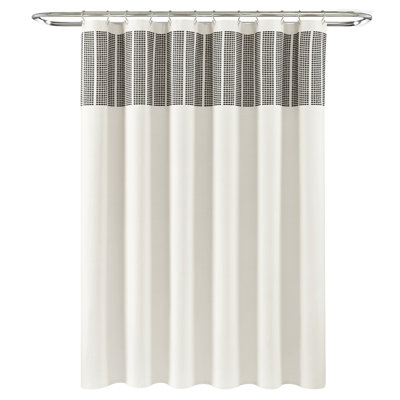 Cotton Striped Shower Curtain