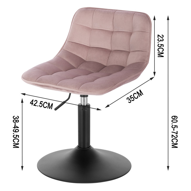 Height-Adjustable Bar Stool Set From Tarquin, Pink