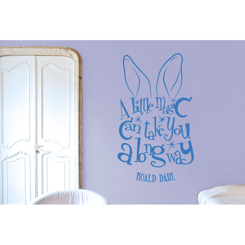 Roald Dahl Wall Sticker, Blue