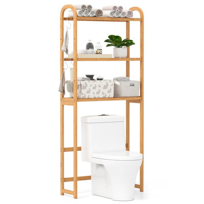 Bamboo Freestanding Over The Toilet Storage