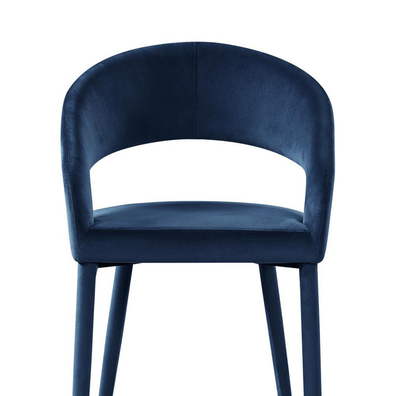 Farview 19" Velvet Upholstered Dining Side Chairs , Velvet Grey