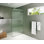 Aurora 40 in. x 78 in. Fully Frameless Fluted Radius Single Fixed Shower Panel
