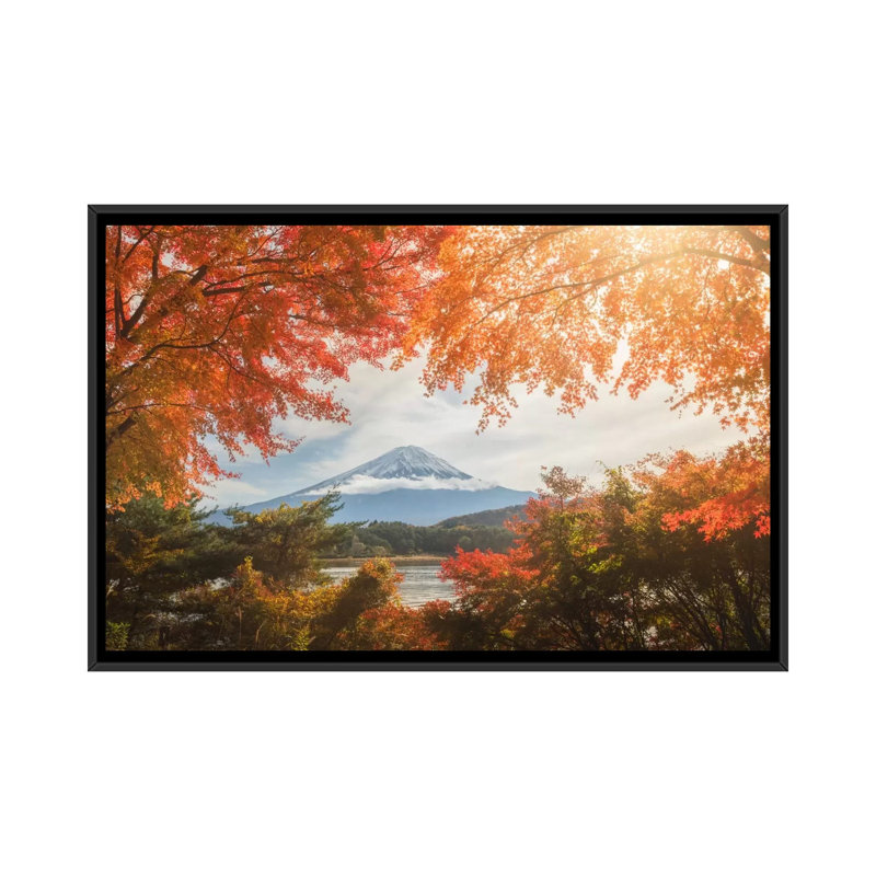 Autumn In Japan XIII by Daniel Kordan - Print on Canvas, Black Framed, 66.04 cm H x 45.72 cm W