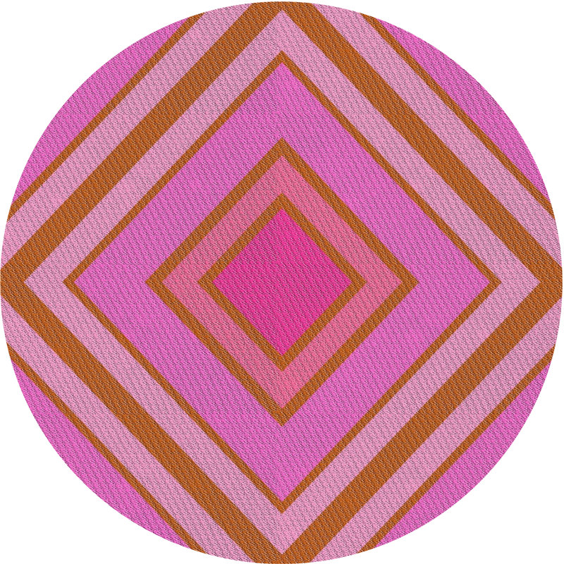 Geometric Indoor Rug, Round 6'