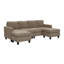 Canapé modulaire en velours côtelé avec repose-pieds Savannah-130040351