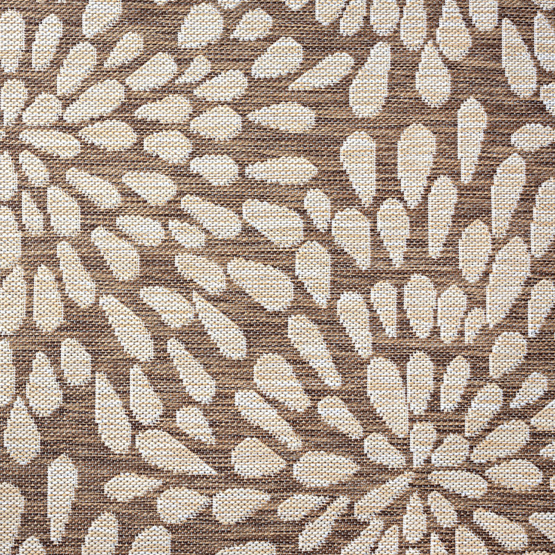 Tapis d'intérieur / extérieur brun Aryanna, Rectangle 5 pi 3 po x 7 pi 3 po