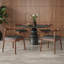 Ensemble de 2 chaises de salle à manger de style Mid-Century avec structure en chêne massif et siège tissé à la main Weave