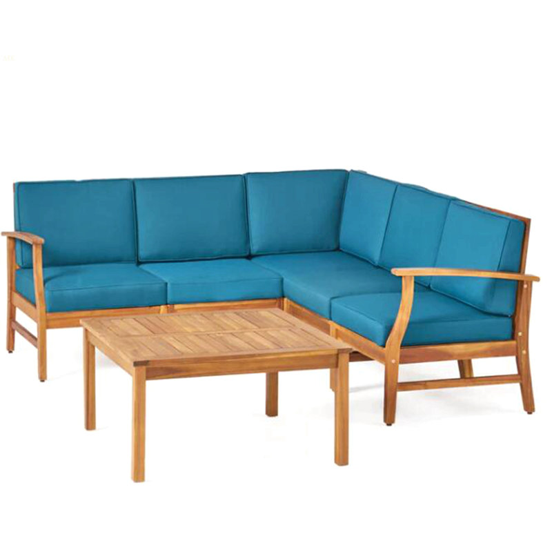 PERLA 6-PCS SOFA SET, Bleu, Brun