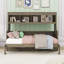 Lit escamotable simple avec bureau intégré et tablettes-1430746004