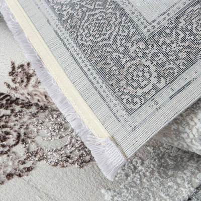 Machine Woven Grey Indoor Rug