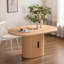 Table de salle à manger spacieuse ronde avec rangement double couche et base stable, parfaite pour les petits espaces et l'esthétique moderne de la ferme