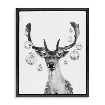 Art mural sur toile Disco Balls & Fawn par Victoria Barnes