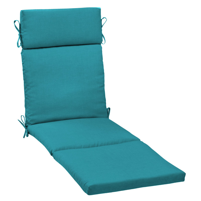 ARDEN Outdoor Chaise Lounge Cushion, Lake Blue, 2.5" H x 21" W x 42.5" D