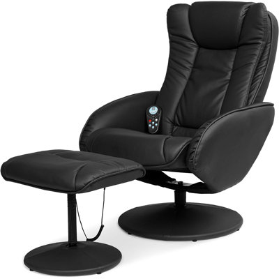 Fauteuil inclinable en cuir avec repose-pieds Masek