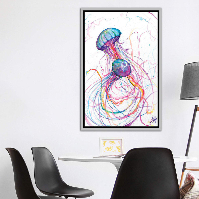 Art You You Jelly, H 60 po x l 40po x P 1,5 po, Toile avec cadre argenté