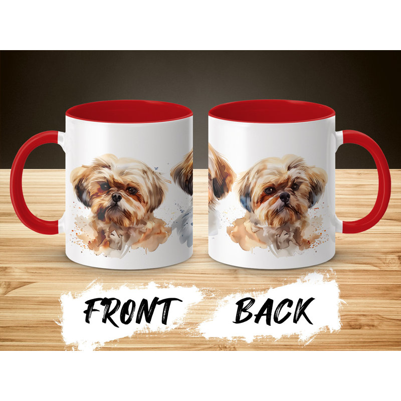Ceramic Coffee Mug, Red, 3