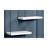Hulo Accent Bookshelf, Zig Zag Design, 59 Inch, Clear Glass, White