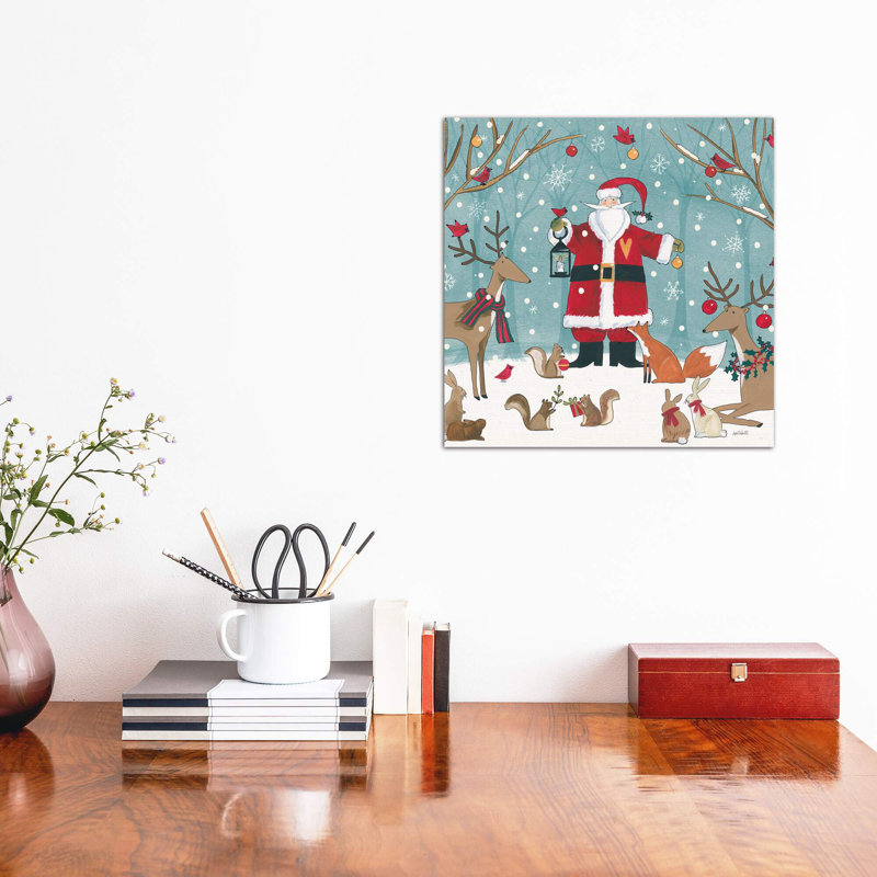 Woodland Christmas VI by Anne Tavoletti - Wrapped Canvas Painting, 45.72 cm H x 45.72 cm W x 1.91 cm D