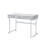 Tigress White Printed Faux Marble Top & Chrome Writing Desk