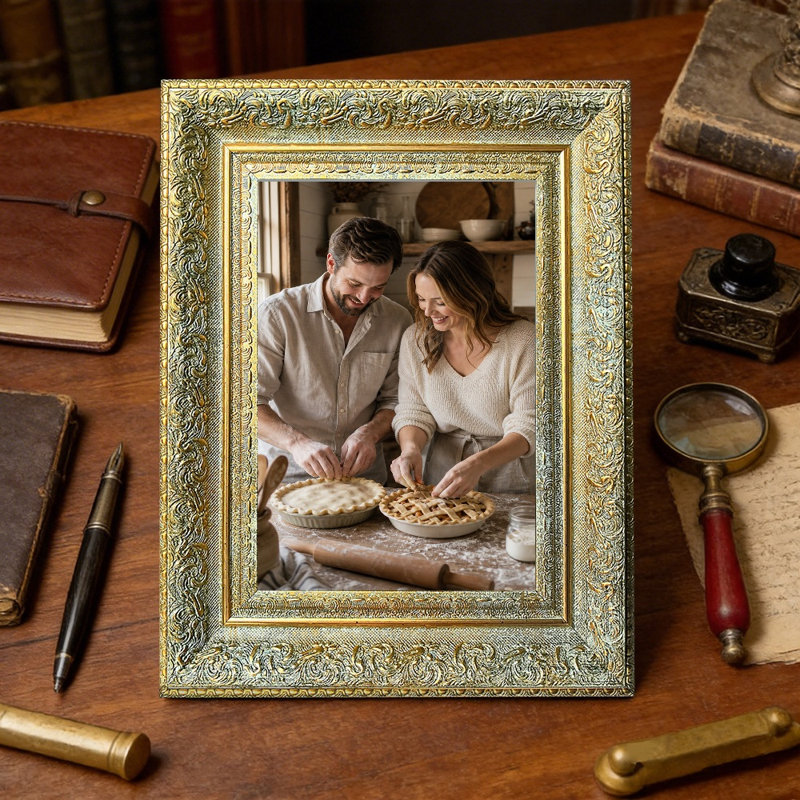 Cadre photo 3 pièces 8 "x 10" or antique pour cadeaux de mariage, Or antique, 3, L 8 po x H 10 po