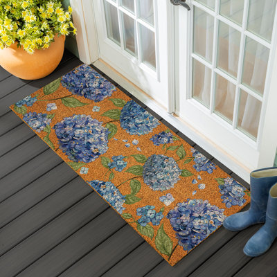 Hydrangea Haven Coir Mat, 60"x24"