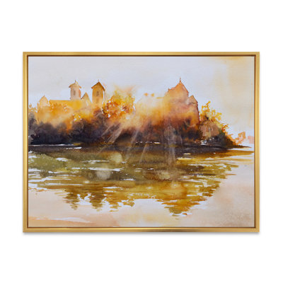 Monastère bénédictin au lever du soleil - reproduction sur toile