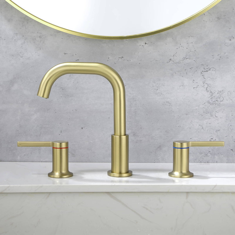 2-handle Bathroom Faucet, Brushed Gold