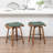 Federica Modern Upholstered Faux Leather 360° Swivel Stools with Curved Wood Legs-168019627