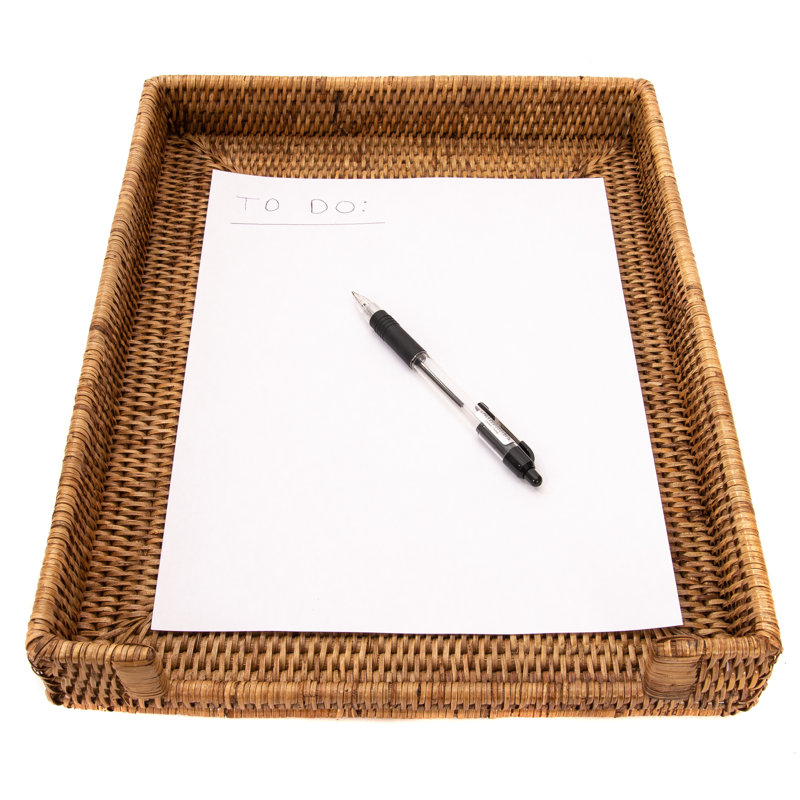 Aisha Rattan Tray, Honey Brown