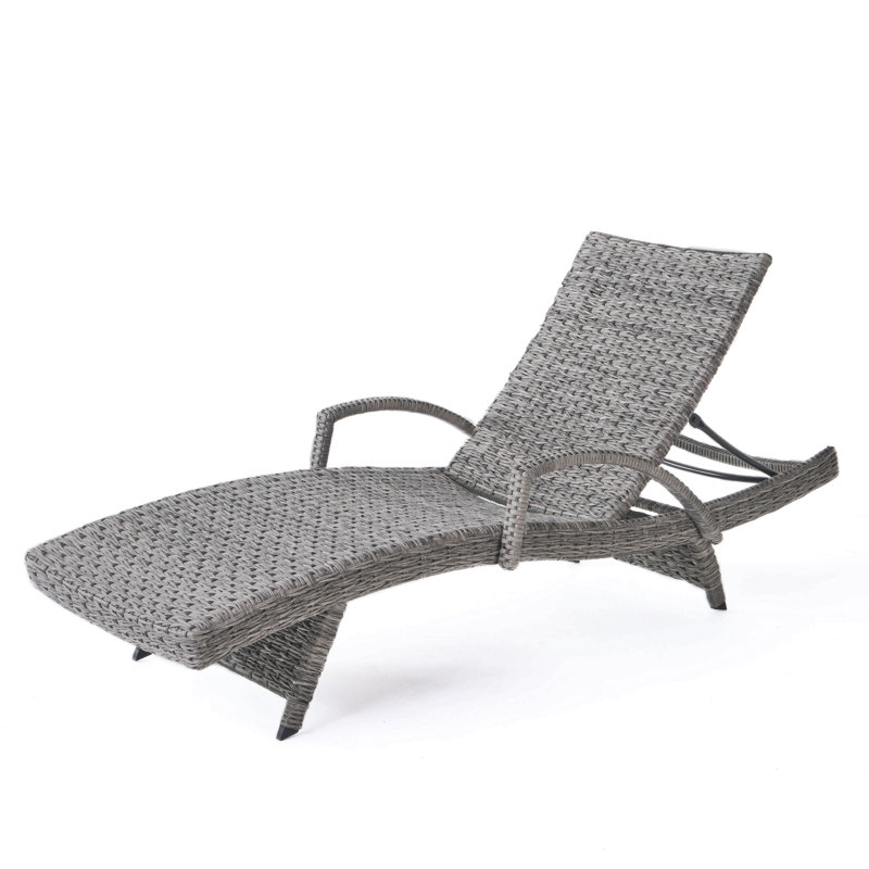 Chaise longue en osier Crete